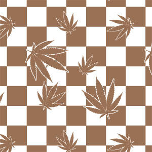 Marijuana Brown Checkered Wii (Includes 1 Controller) Skin